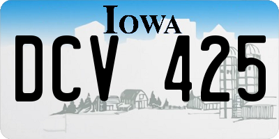 IA license plate DCV425