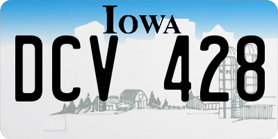IA license plate DCV428