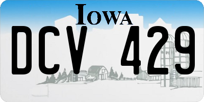 IA license plate DCV429