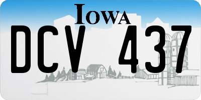 IA license plate DCV437