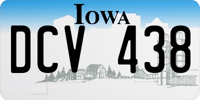 IA license plate DCV438
