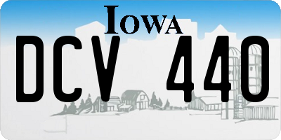 IA license plate DCV440