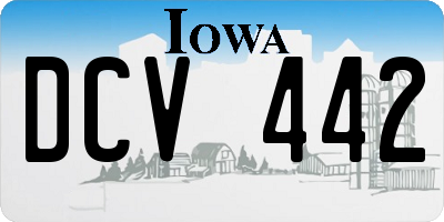 IA license plate DCV442