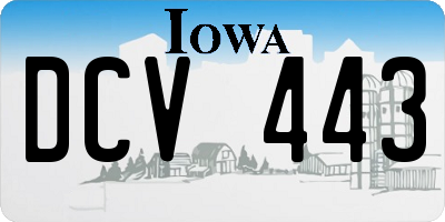 IA license plate DCV443
