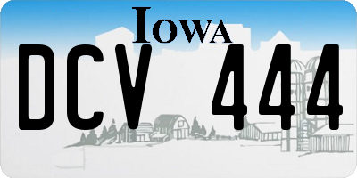 IA license plate DCV444