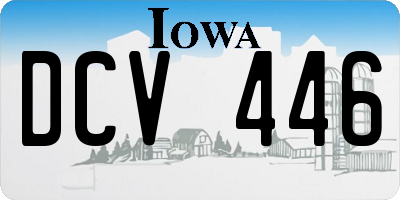 IA license plate DCV446