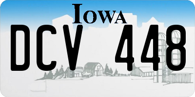IA license plate DCV448