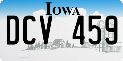 IA license plate DCV459