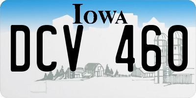 IA license plate DCV460