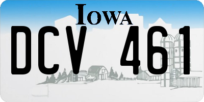 IA license plate DCV461