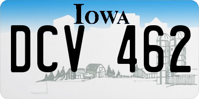 IA license plate DCV462