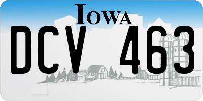 IA license plate DCV463