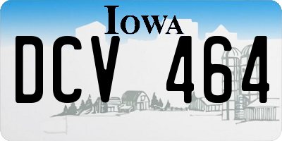 IA license plate DCV464