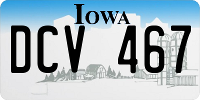 IA license plate DCV467