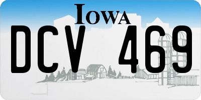 IA license plate DCV469