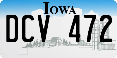 IA license plate DCV472