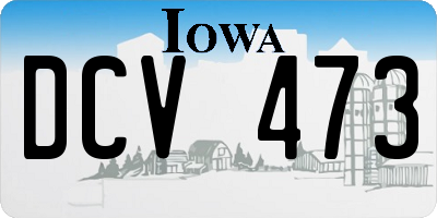 IA license plate DCV473