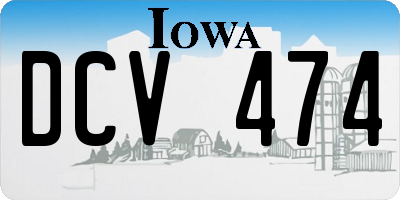 IA license plate DCV474