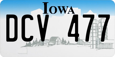 IA license plate DCV477