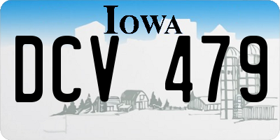 IA license plate DCV479