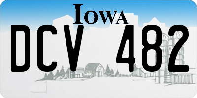 IA license plate DCV482