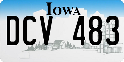 IA license plate DCV483