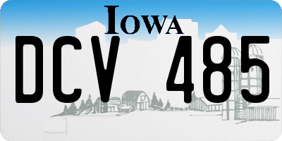 IA license plate DCV485