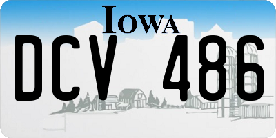 IA license plate DCV486