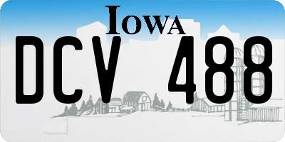 IA license plate DCV488