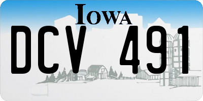 IA license plate DCV491