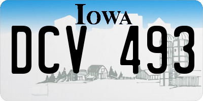 IA license plate DCV493