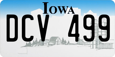 IA license plate DCV499