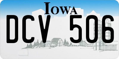 IA license plate DCV506
