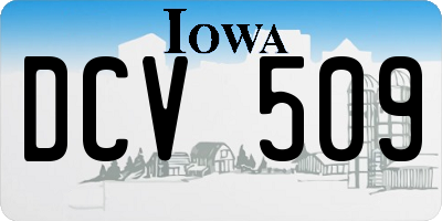 IA license plate DCV509