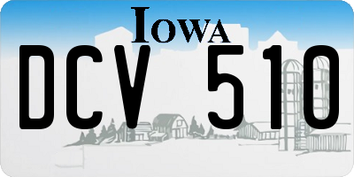 IA license plate DCV510