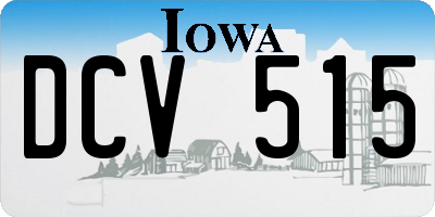 IA license plate DCV515
