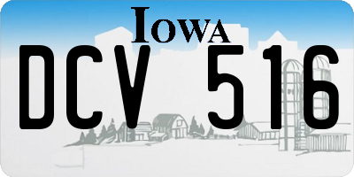 IA license plate DCV516