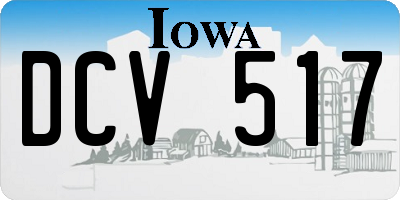 IA license plate DCV517