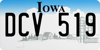 IA license plate DCV519