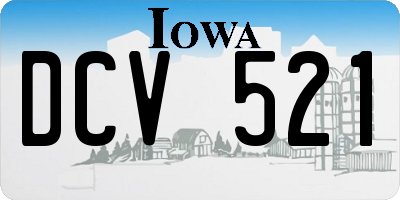 IA license plate DCV521
