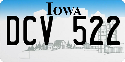 IA license plate DCV522