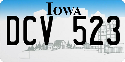 IA license plate DCV523