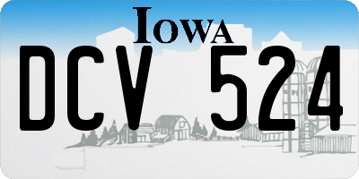 IA license plate DCV524