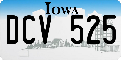 IA license plate DCV525
