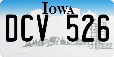 IA license plate DCV526
