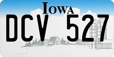 IA license plate DCV527