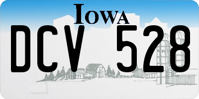 IA license plate DCV528