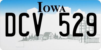 IA license plate DCV529