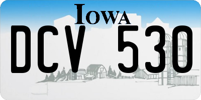 IA license plate DCV530