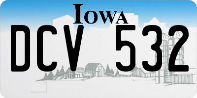 IA license plate DCV532